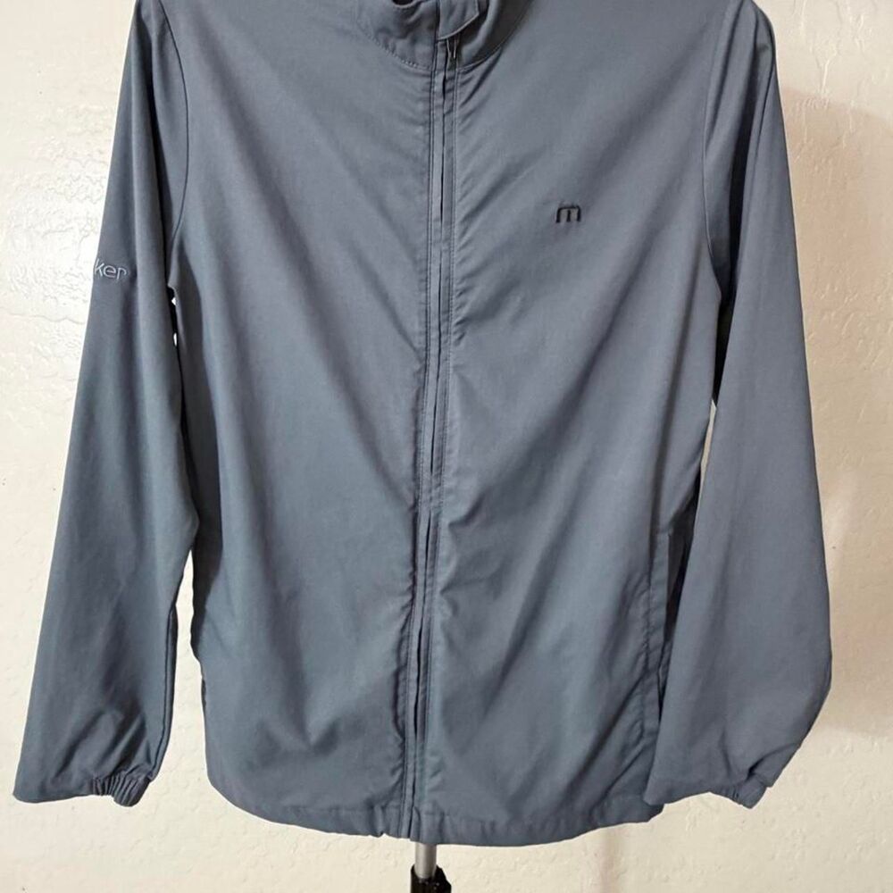 Travismathew Men's Grey and Blue Jacket